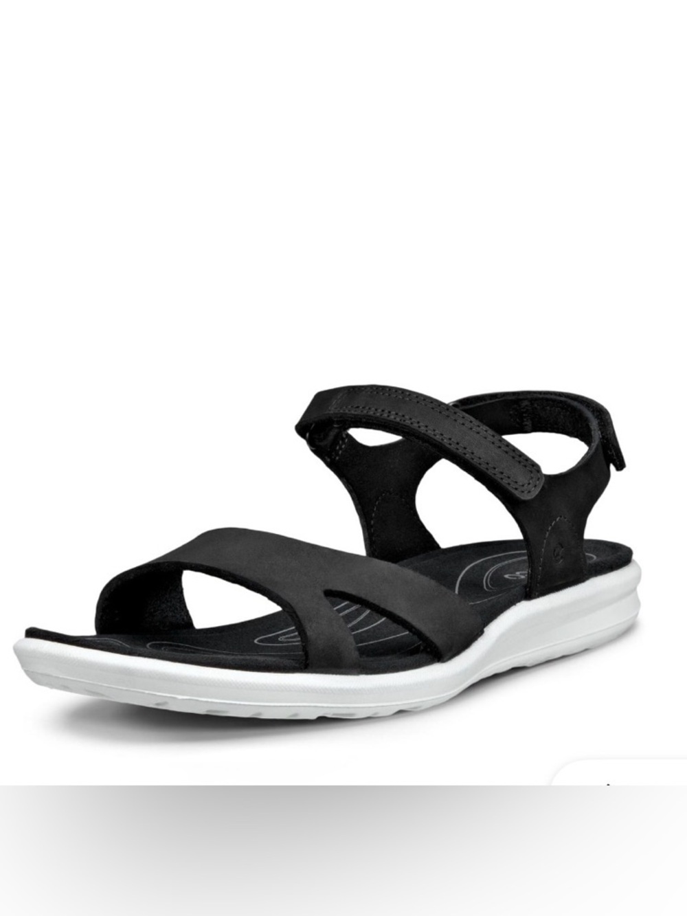 ECCO Cruise II Comfort Leather Sandals Black EU 40 US 9-9.5 NWOT